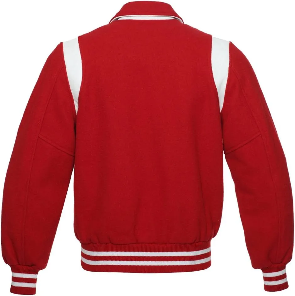 Stewart & Strauss Original Retro Varsity Letterman Jacket Since 1977 (11 Team Colors) Wool & Leather XXS to 6XL,Original