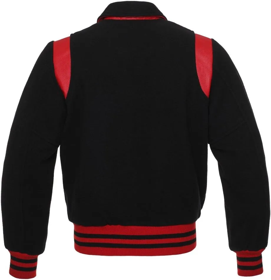 Stewart & Strauss Original Retro Varsity Letterman Jacket Since 1977 (11 Team Colors) Wool & Leather XXS to 6XL,Original