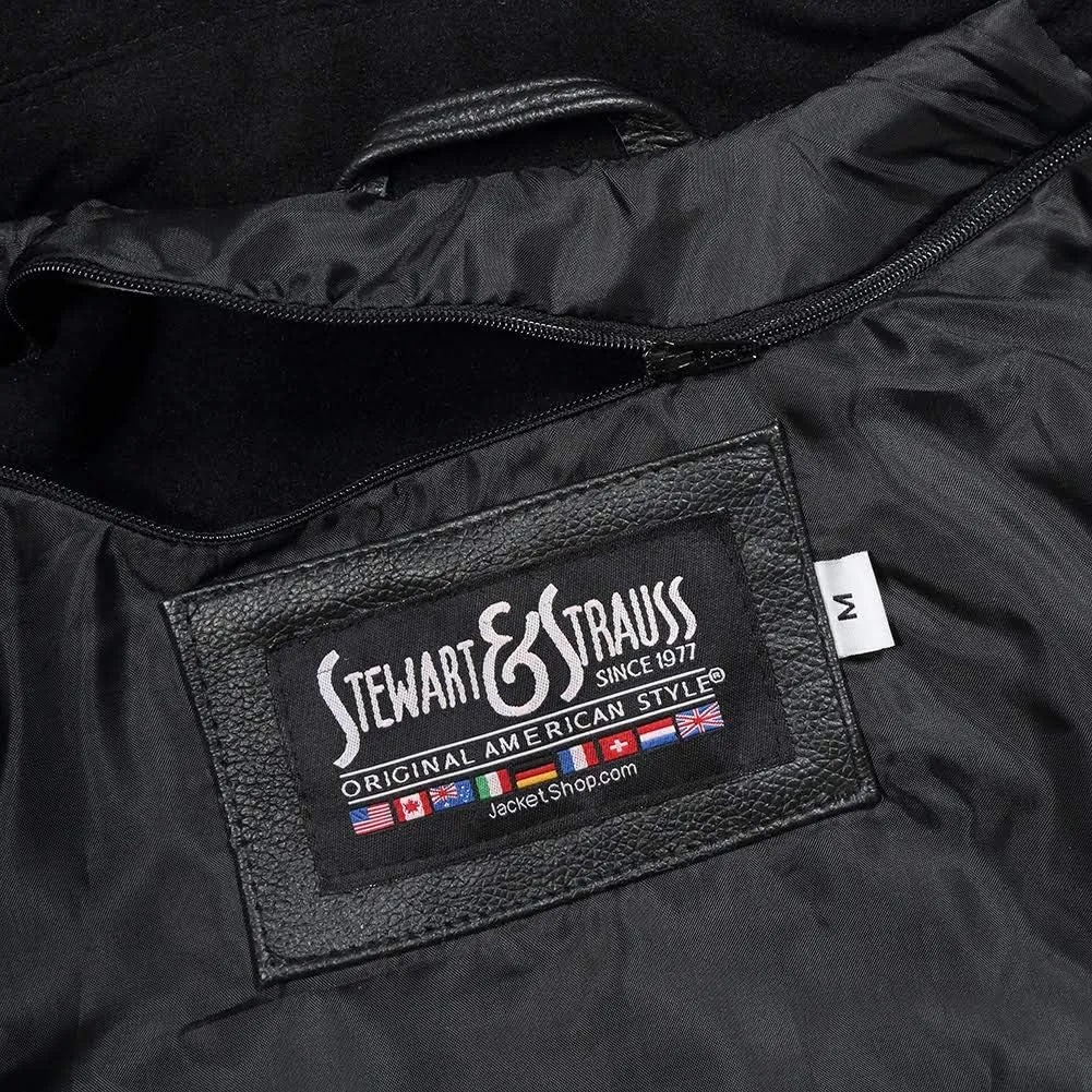 Stewart & Strauss Original Retro Varsity Letterman Jacket Since 1977 (11 Team Colors) Wool & Leather XXS to 6XL,Original