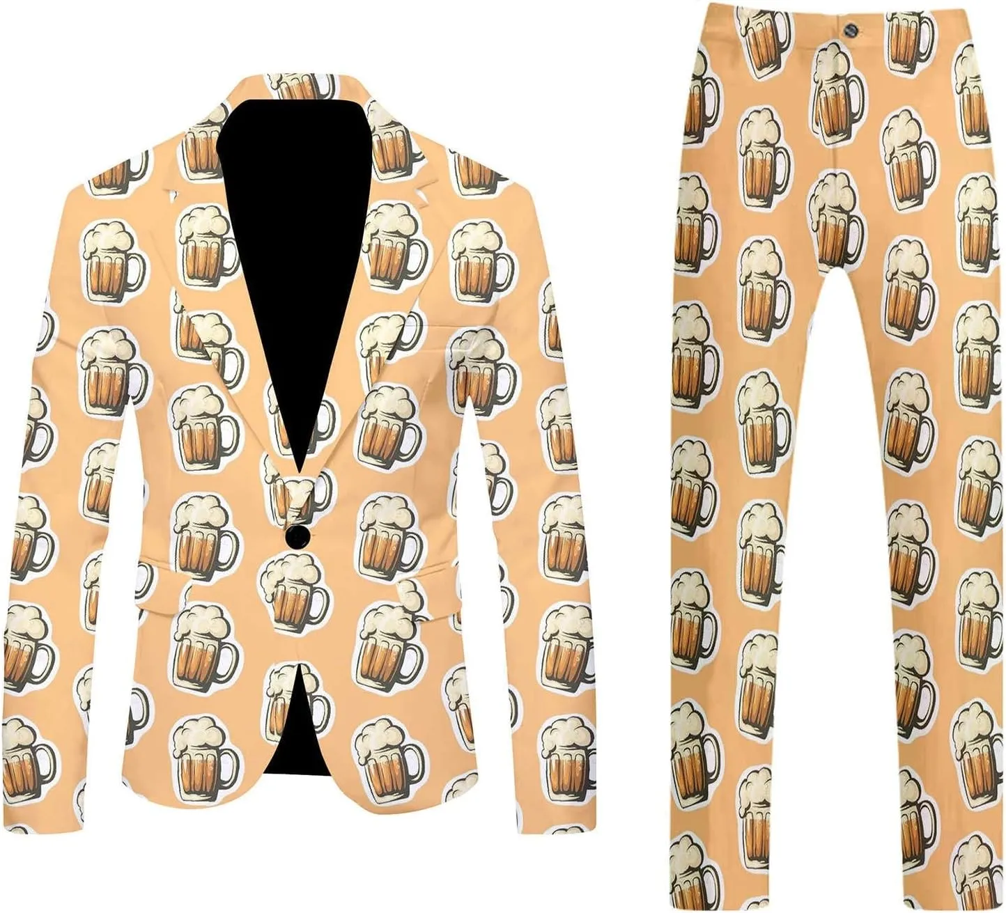 Suits for Men Suit Fashion Casual Printed Coat Vest Pants Suit Formal Work Suit Winter Windeproof Suit Men Slim Fit