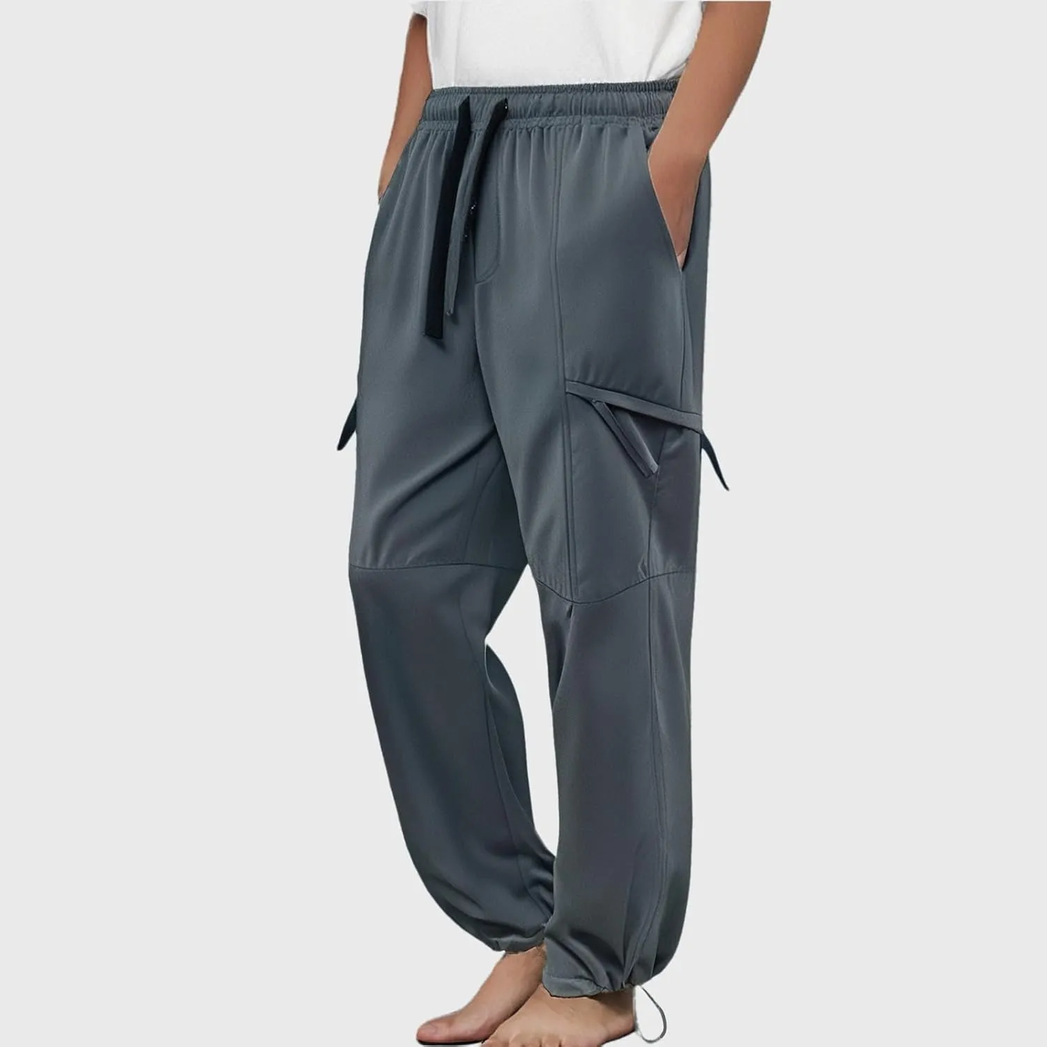 Summer Cargo Pants for Men Big and Tall Quick Dry Straight Leg Casual Sweatpants Lightweight Loose Fit Streetwear Pants