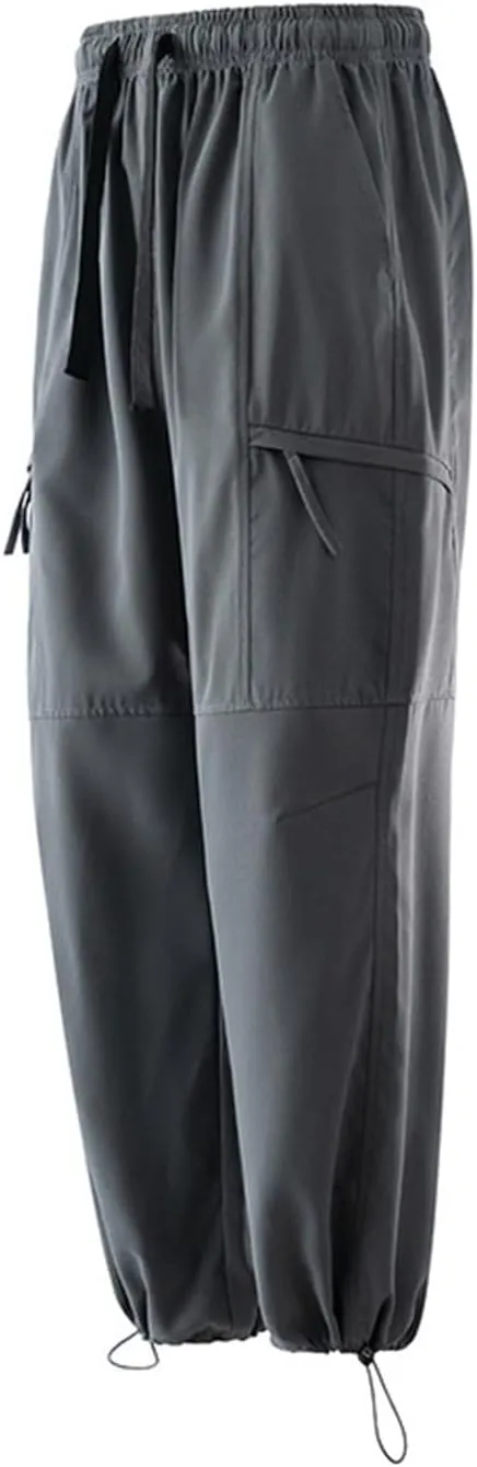 Summer Cargo Pants for Men Big and Tall Quick Dry Straight Leg Casual Sweatpants Lightweight Loose Fit Streetwear Pants