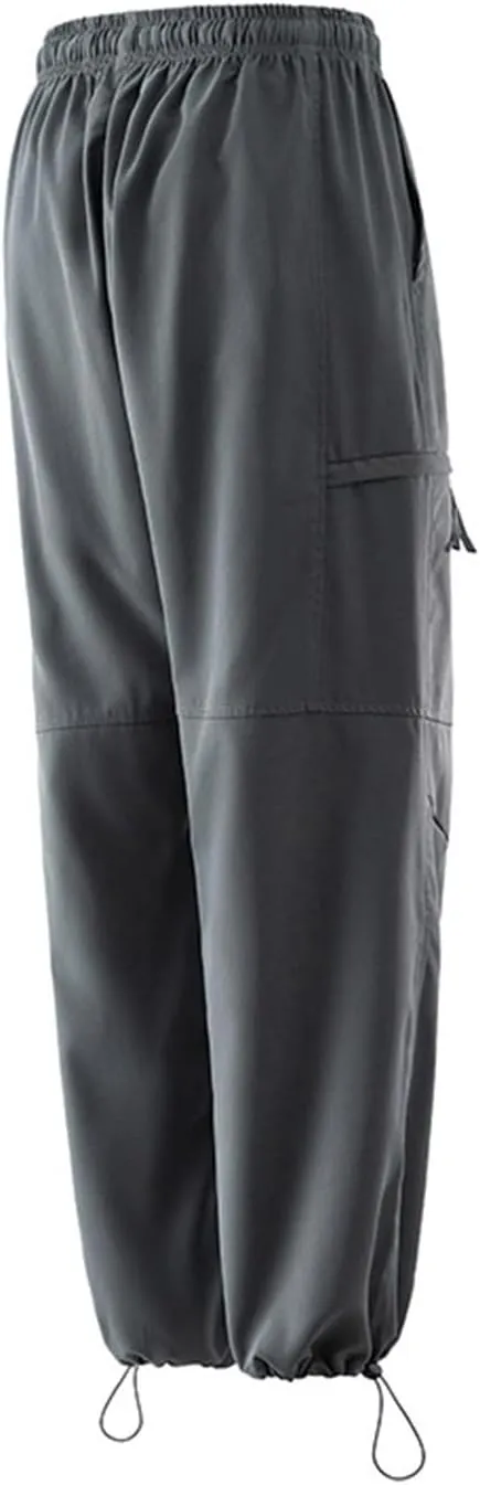Summer Cargo Pants for Men Big and Tall Quick Dry Straight Leg Casual Sweatpants Lightweight Loose Fit Streetwear Pants