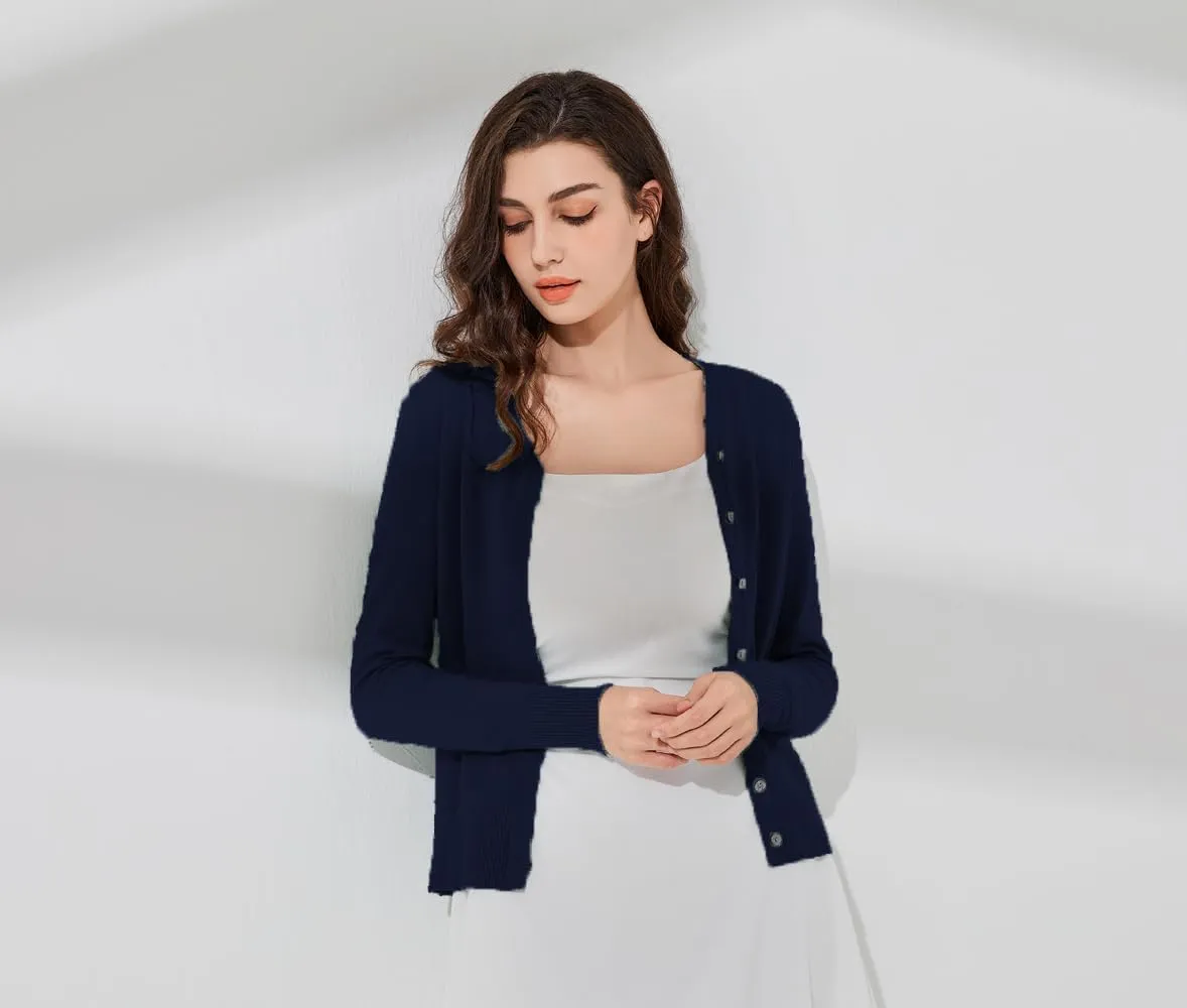 Sunfaynis Women's Long Sleeve Thin Lightweight Cardigan Sweaters for Women Dressy Summer Spring Fall Cardigan