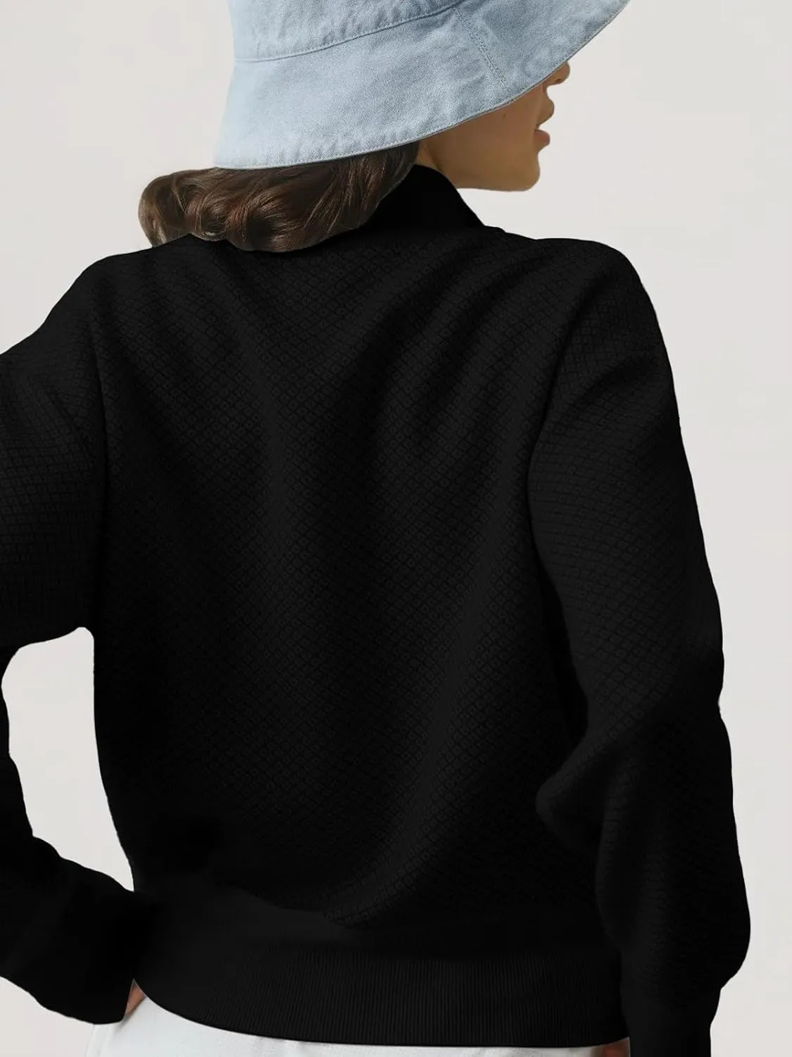 SuperPrity Cardigan Sweaters for Women Long Sleeve Zip Up Lightweight Knit Jacket 2024 Fashion Fall Baseball Coats Outwear