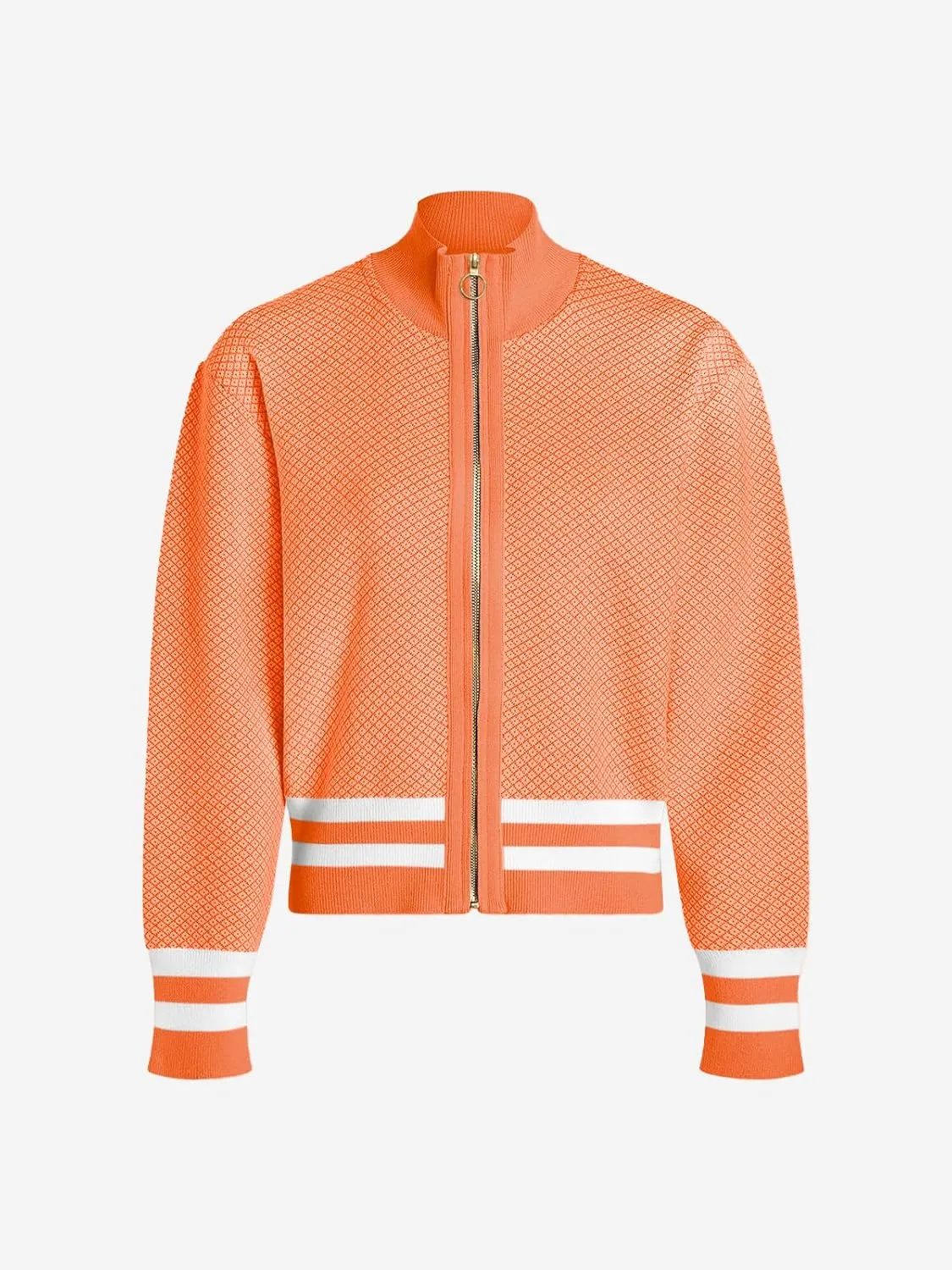 SuperPrity Cardigan Sweaters for Women Long Sleeve Zip Up Lightweight Knit Jacket 2024 Fashion Fall Baseball Coats Outwear