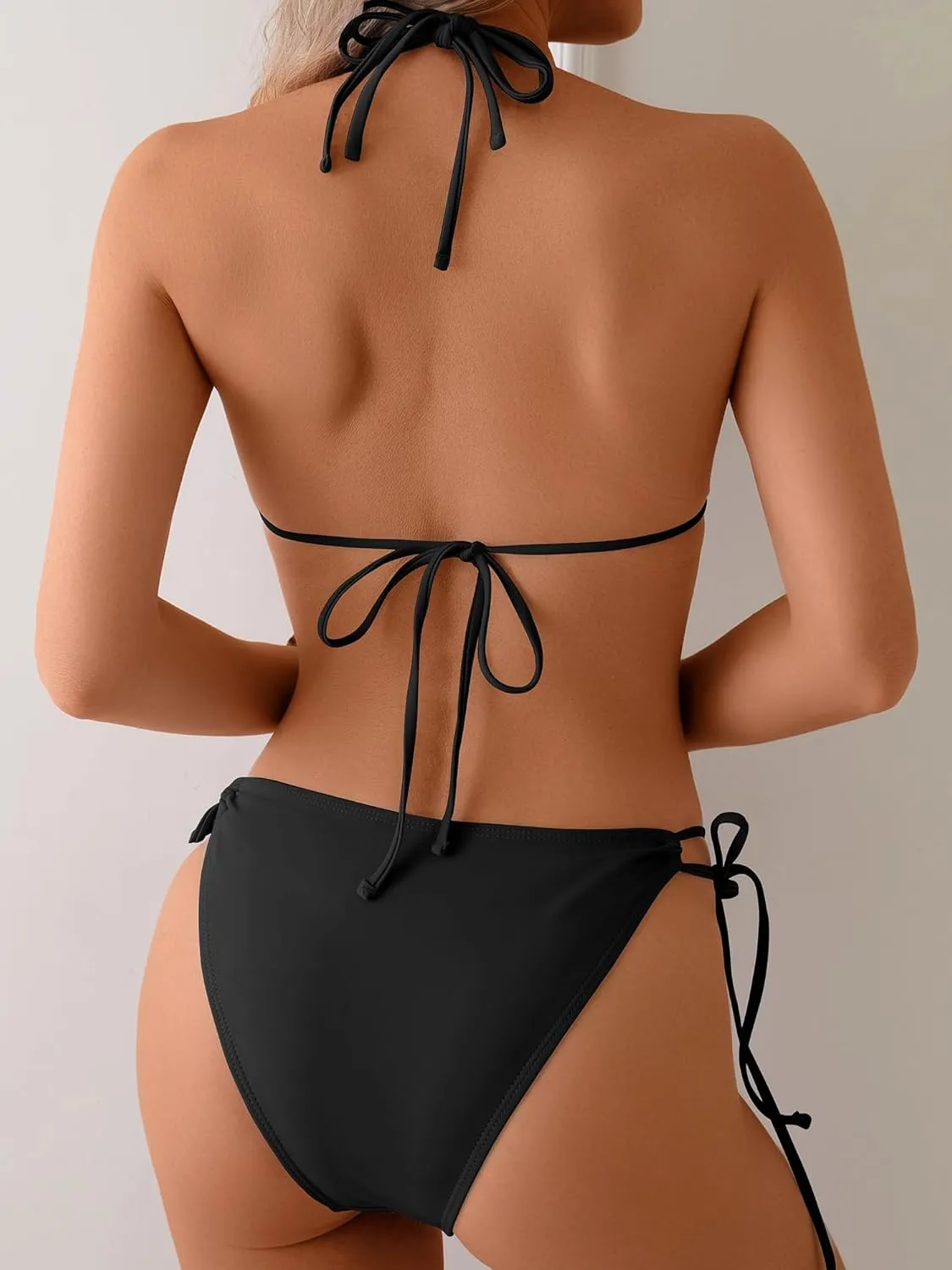 swimall Women's Bikini Set String Triangle Sexy Tie Side Swimsuit Two Piece Cute Bathing Suit