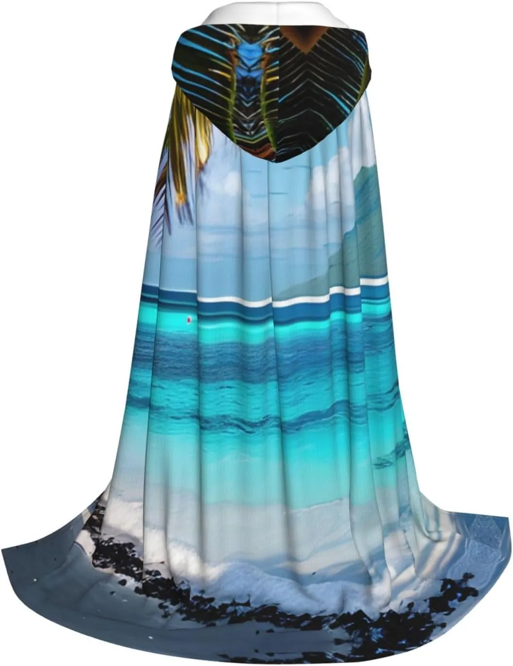 Tahiti Beach Hooded Cloak Coat Winter Warm Long Cloak Cosplay Costumes Outerwear Carnivals Hoodies Capes