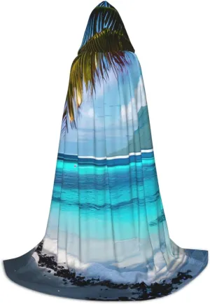 Tahiti Beach Hooded Cloak Coat Winter Warm Long Cloak Cosplay Costumes Outerwear Carnivals Hoodies Capes