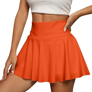 Tennis Skirts for Women Flowy High Waisted Tennis Skort with Shorts Casual Pleated Mini Golf Skirt with Pockets