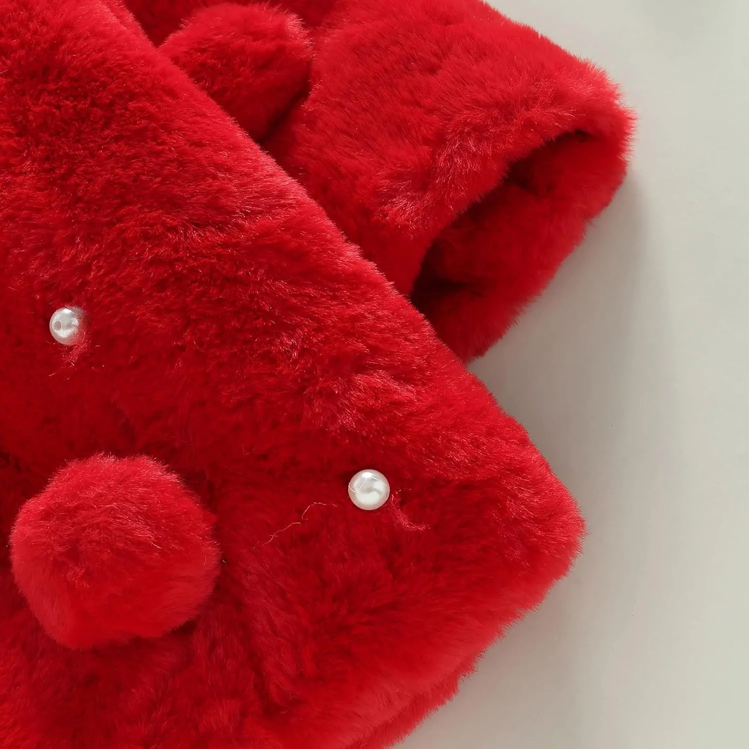 Toddler Baby Girl Winter Fur Coat Jacket Cloak Thicken Shawl Snowsuit Outerwear Clothes