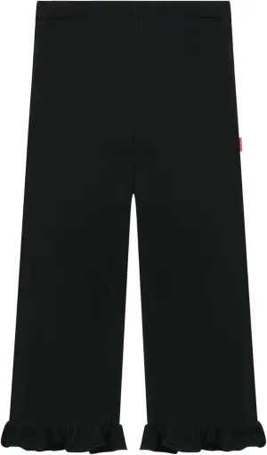 Toddler Girl Pants Soft Bamboo Viscose Casual Ruffle Wide Leg Trousers for Kids with Pockets