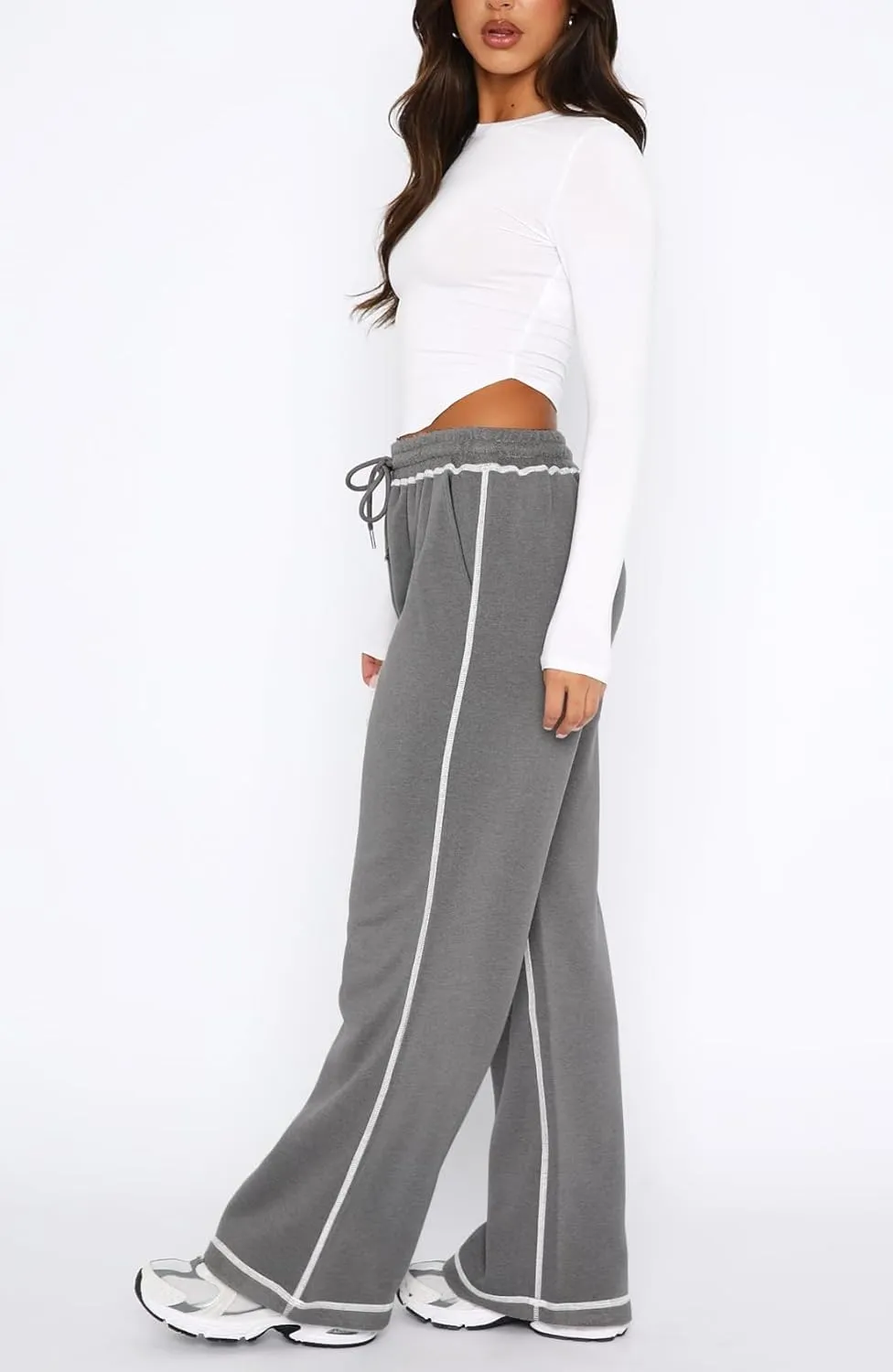 Track Pants Women Sweatpants Soft Jogging Straight Pajama Sweats Wide Leg Sweatpants Women Lounge Pants Joggers