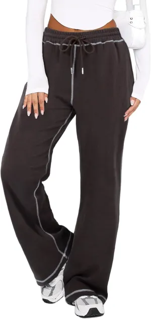 Track Pants Women Sweatpants Soft Jogging Straight Pajama Sweats Wide Leg Sweatpants Women Lounge Pants Joggers