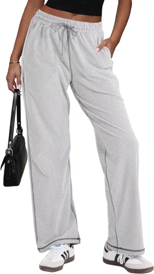 Track Pants Women Sweatpants Soft Jogging Straight Pajama Sweats Wide Leg Sweatpants Women Lounge Pants Joggers