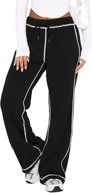Track Pants Women Sweatpants Soft Jogging Straight Pajama Sweats Wide Leg Sweatpants Women Lounge Pants Joggers