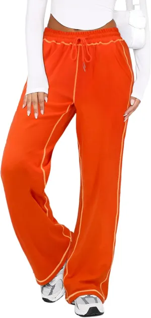 Track Pants Women Sweatpants Soft Jogging Straight Pajama Sweats Wide Leg Sweatpants Women Lounge Pants Joggers