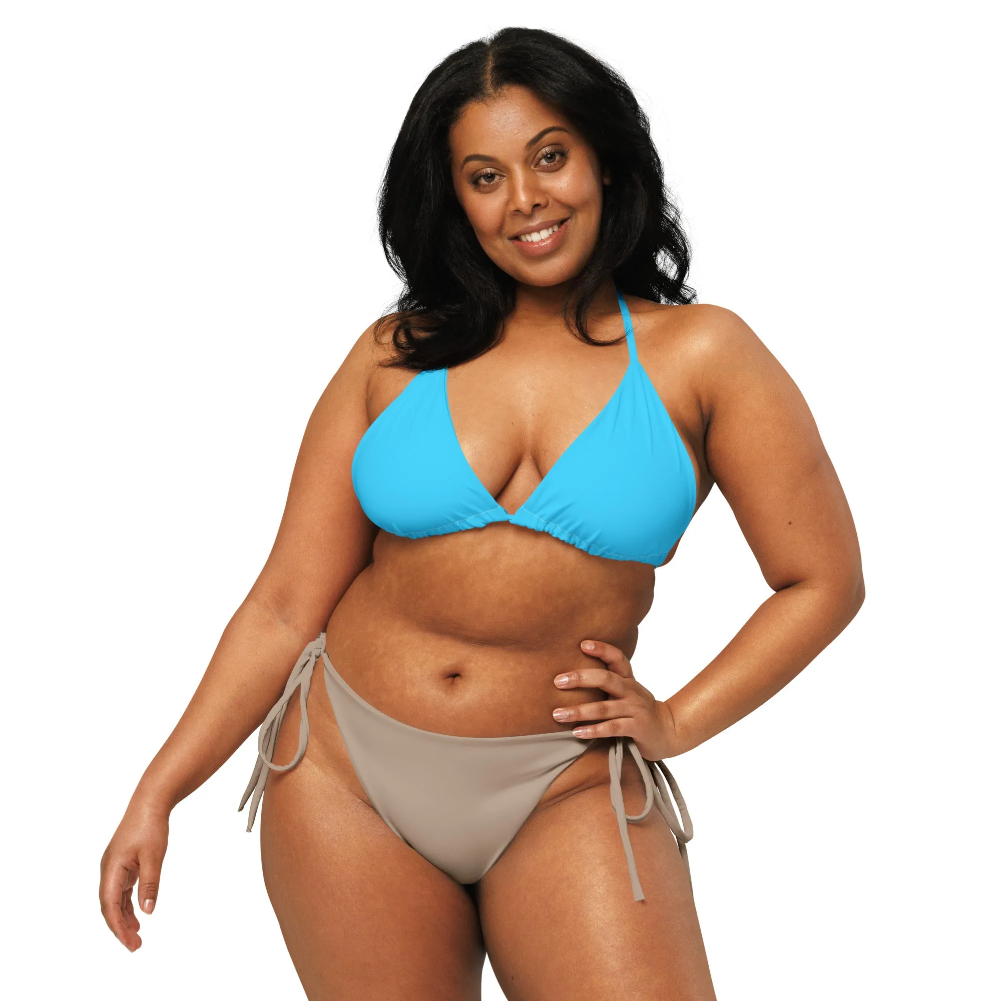 Transgender Solid String Bikini Top