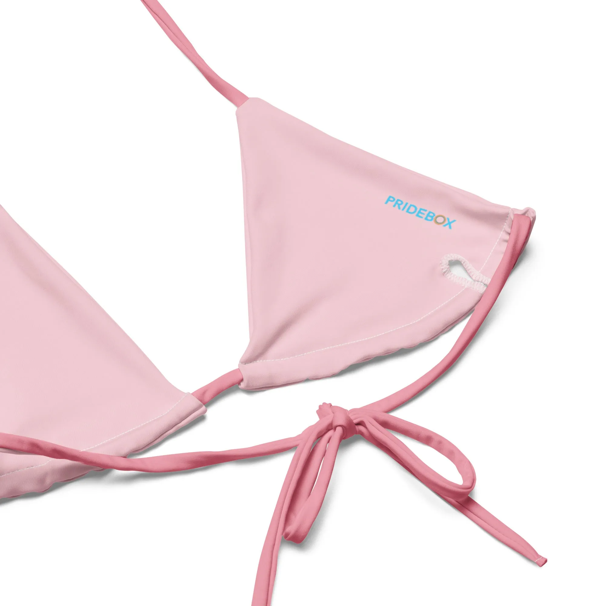 Transgender Solid String Bikini Top