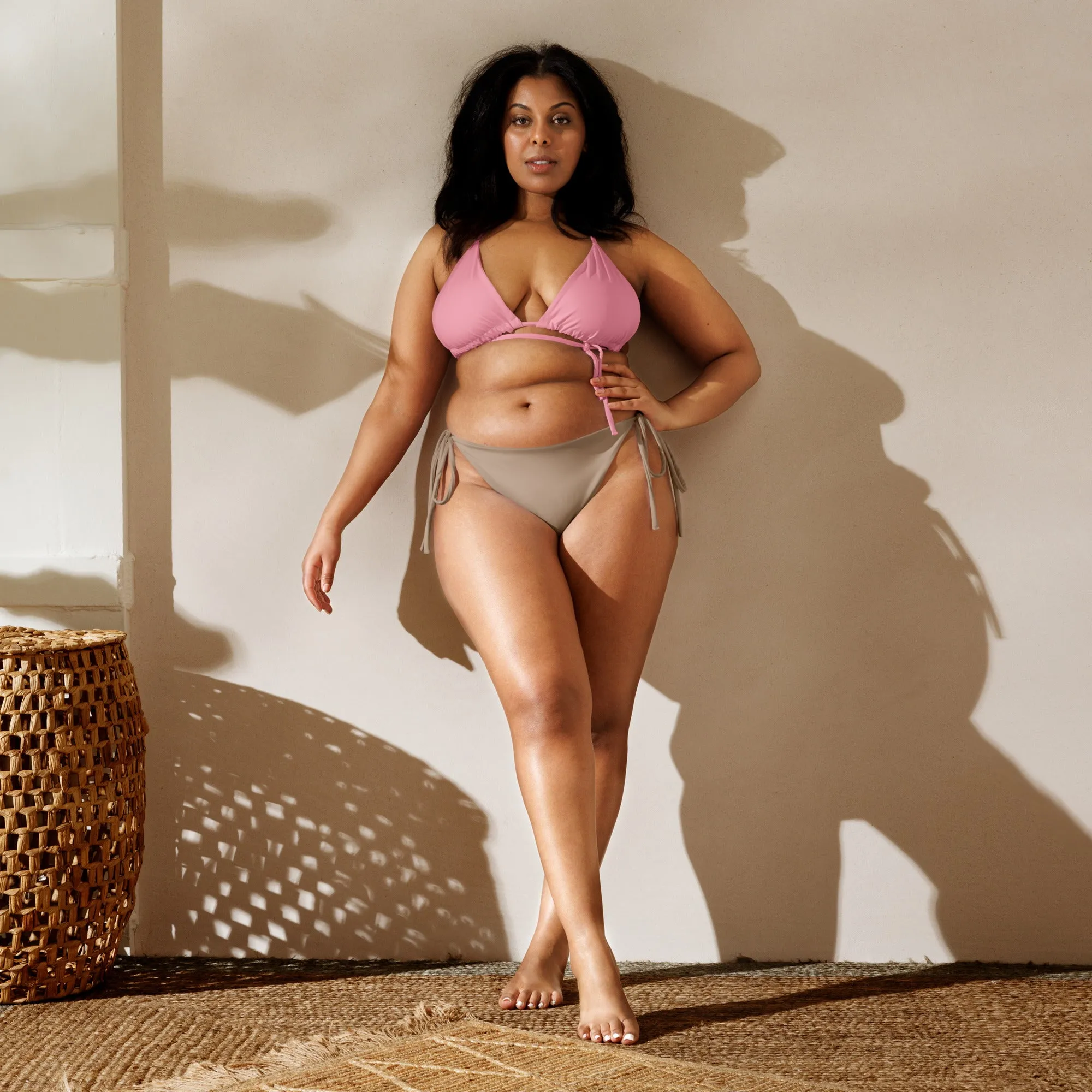 Transgender Solid String Bikini Top