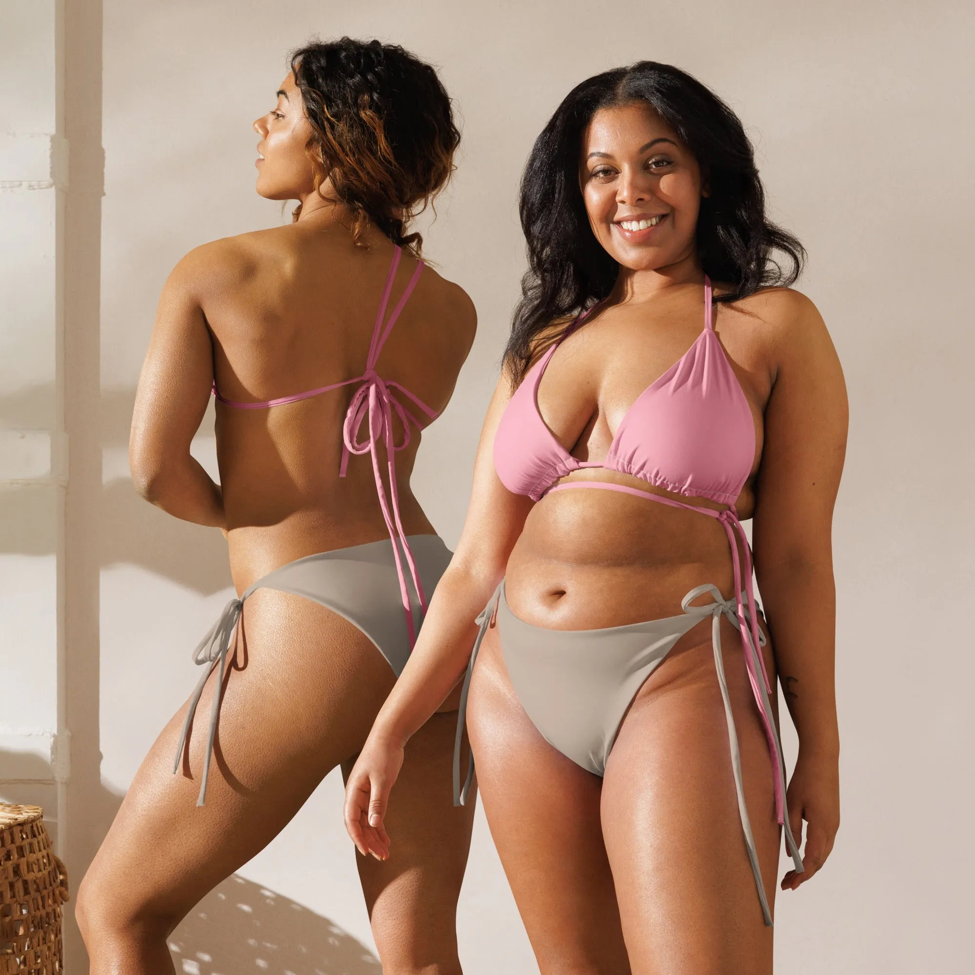 Transgender Solid String Bikini Top