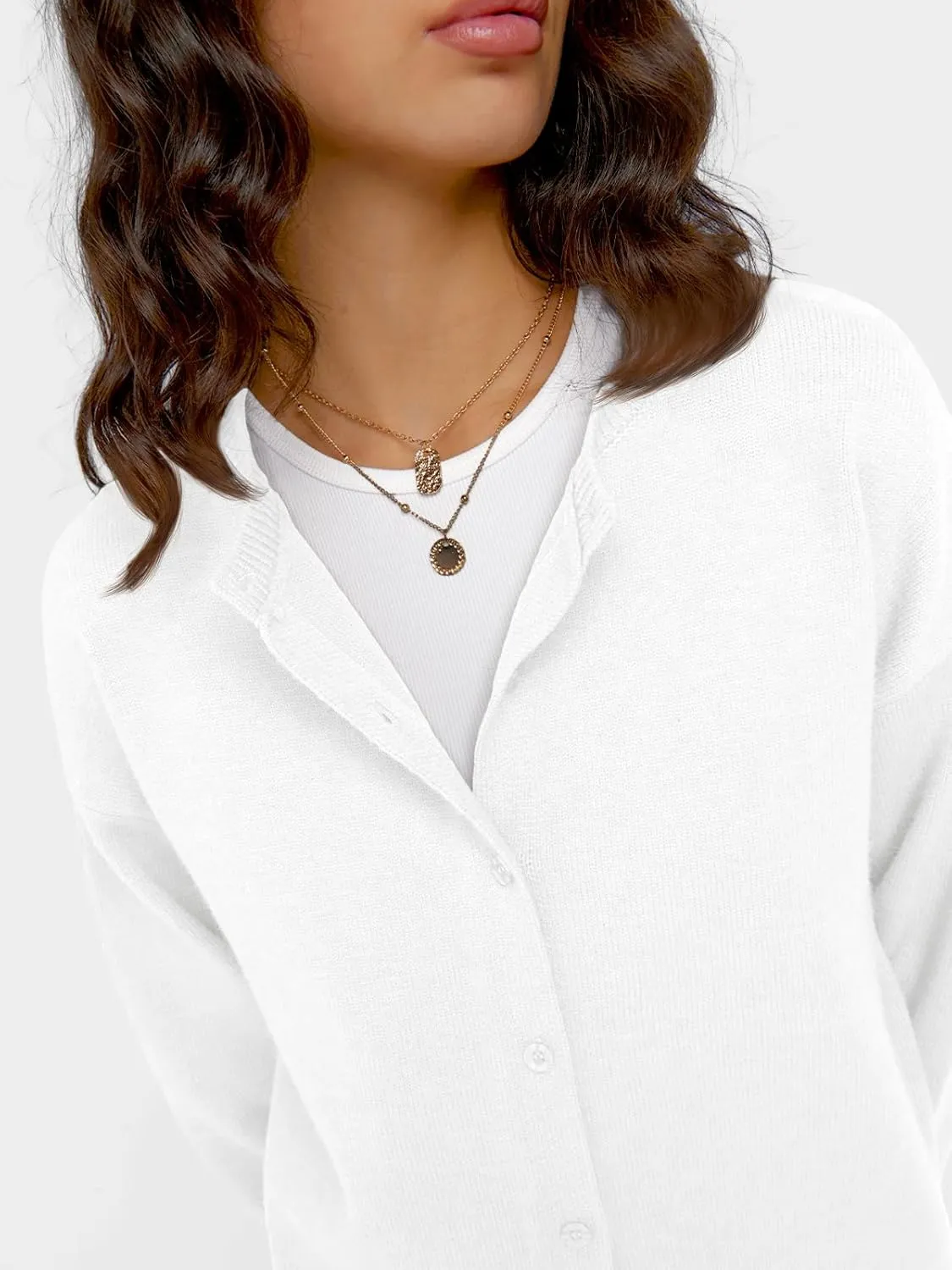 Trendy Queen Cropped Cardigan Sweaters for Women Lightweight Crop Cotton Knit Y2k Fall Outfits Fashion Clothes 2025