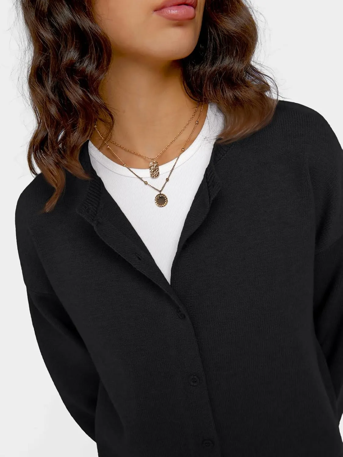 Trendy Queen Cropped Cardigan Sweaters for Women Lightweight Crop Cotton Knit Y2k Fall Outfits Fashion Clothes 2025