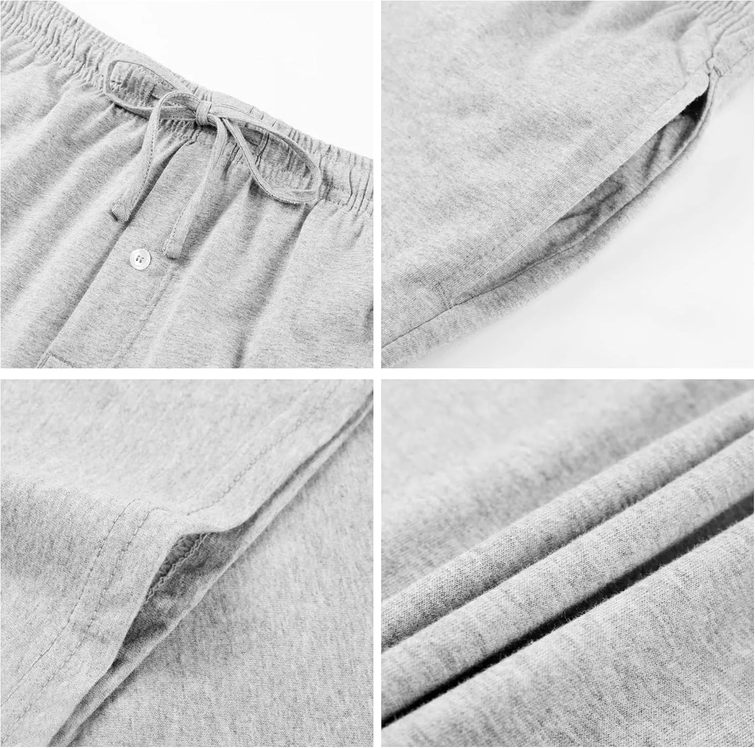 U2SKIIN Mens 100% Cotton Pajama Pants, Lightweight Soft Lounge Pant with Pockets Sleep Pj Bottoms for Men