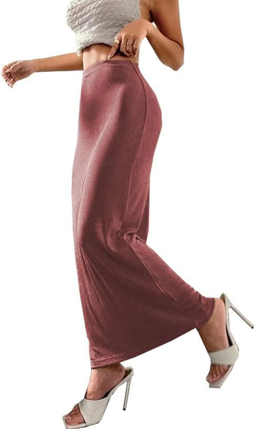 Velour for Ladies Fall Winter Maxi Long Midi Knee Length Loose Fit Pencil Basic Skirt Women 2025 Fashion Y2K