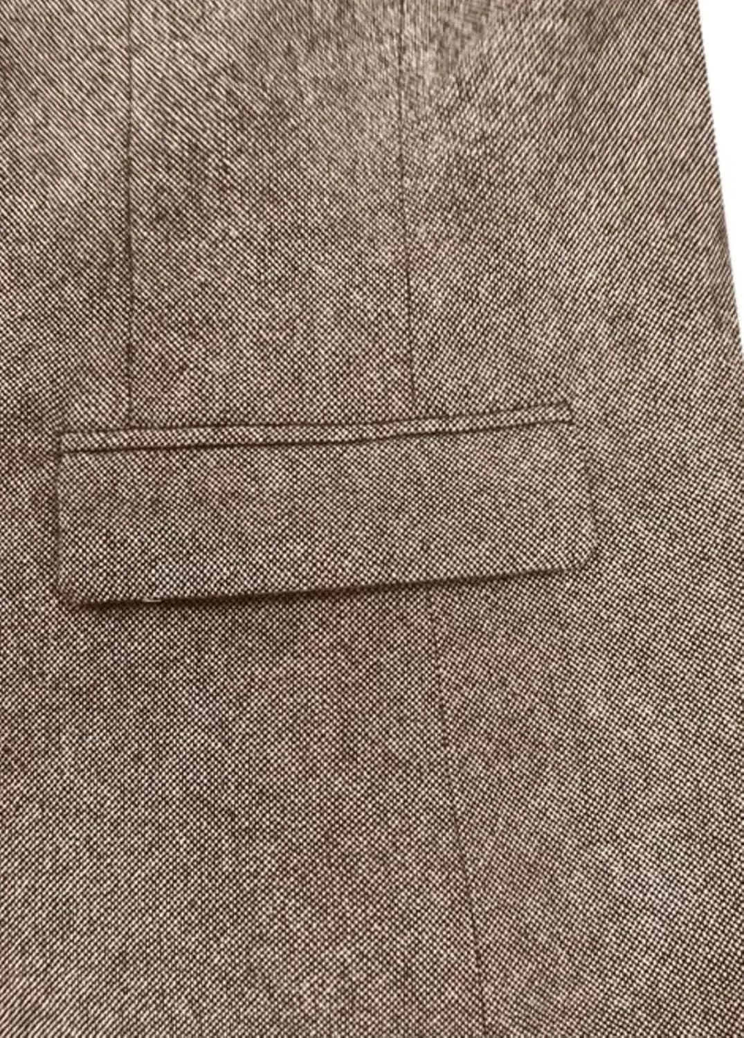 VENNYNG Brown Men's Tweed Blazer Suit Jacket with Elbow Patches Single Breasted Male Short Vintage Trench Coat