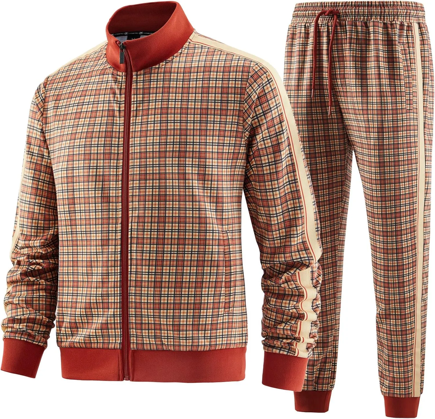 W JIANWANG Track Suits for Men Set Tracksuit Sweatsuits 2 Piece outfits
