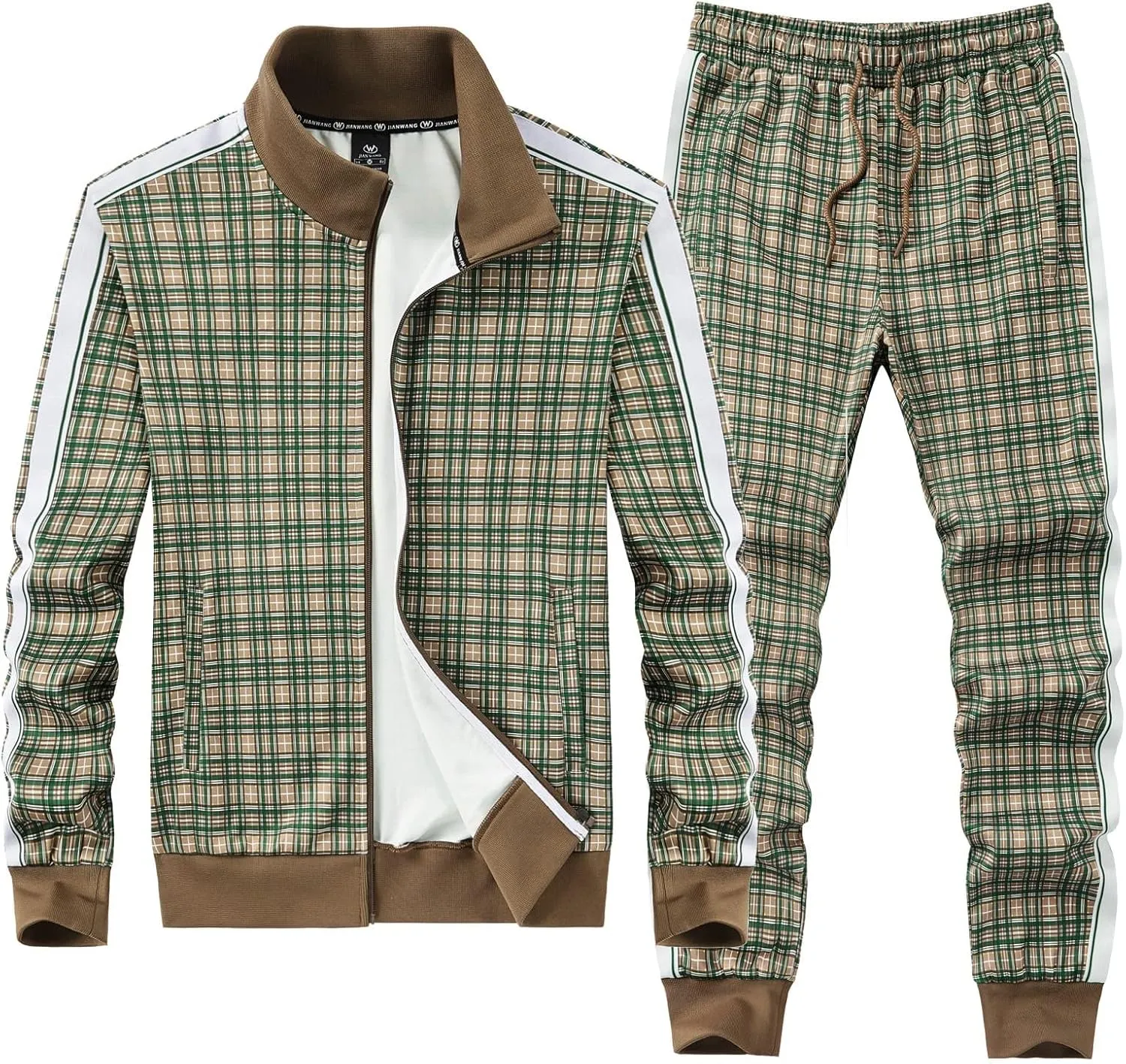 W JIANWANG Track Suits for Men Set Tracksuit Sweatsuits 2 Piece outfits