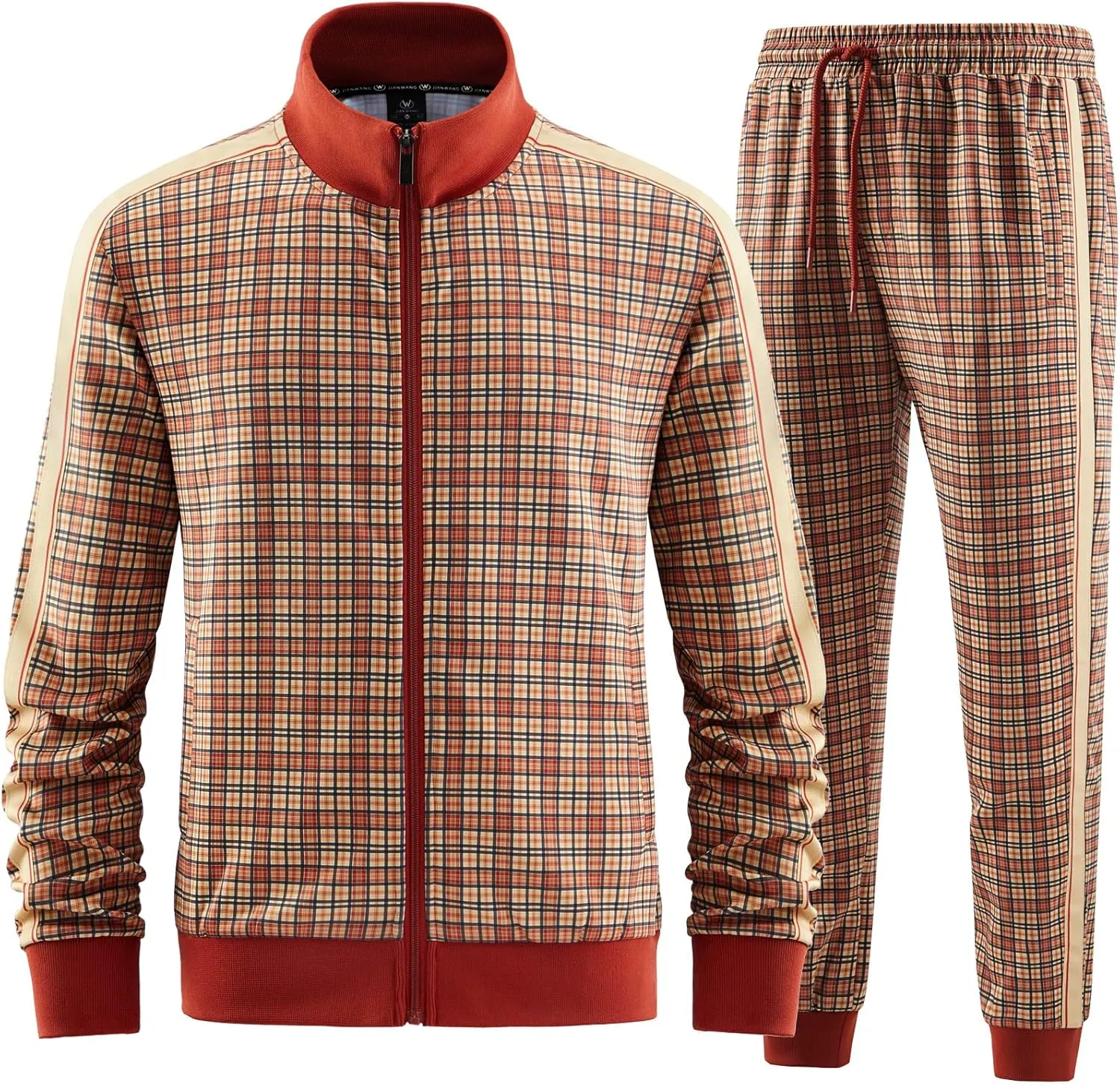 W JIANWANG Track Suits for Men Set Tracksuit Sweatsuits 2 Piece outfits