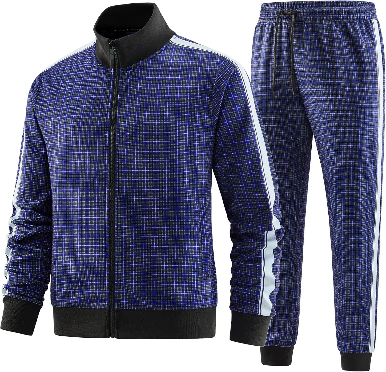 W JIANWANG Track Suits for Men Set Tracksuit Sweatsuits 2 Piece outfits