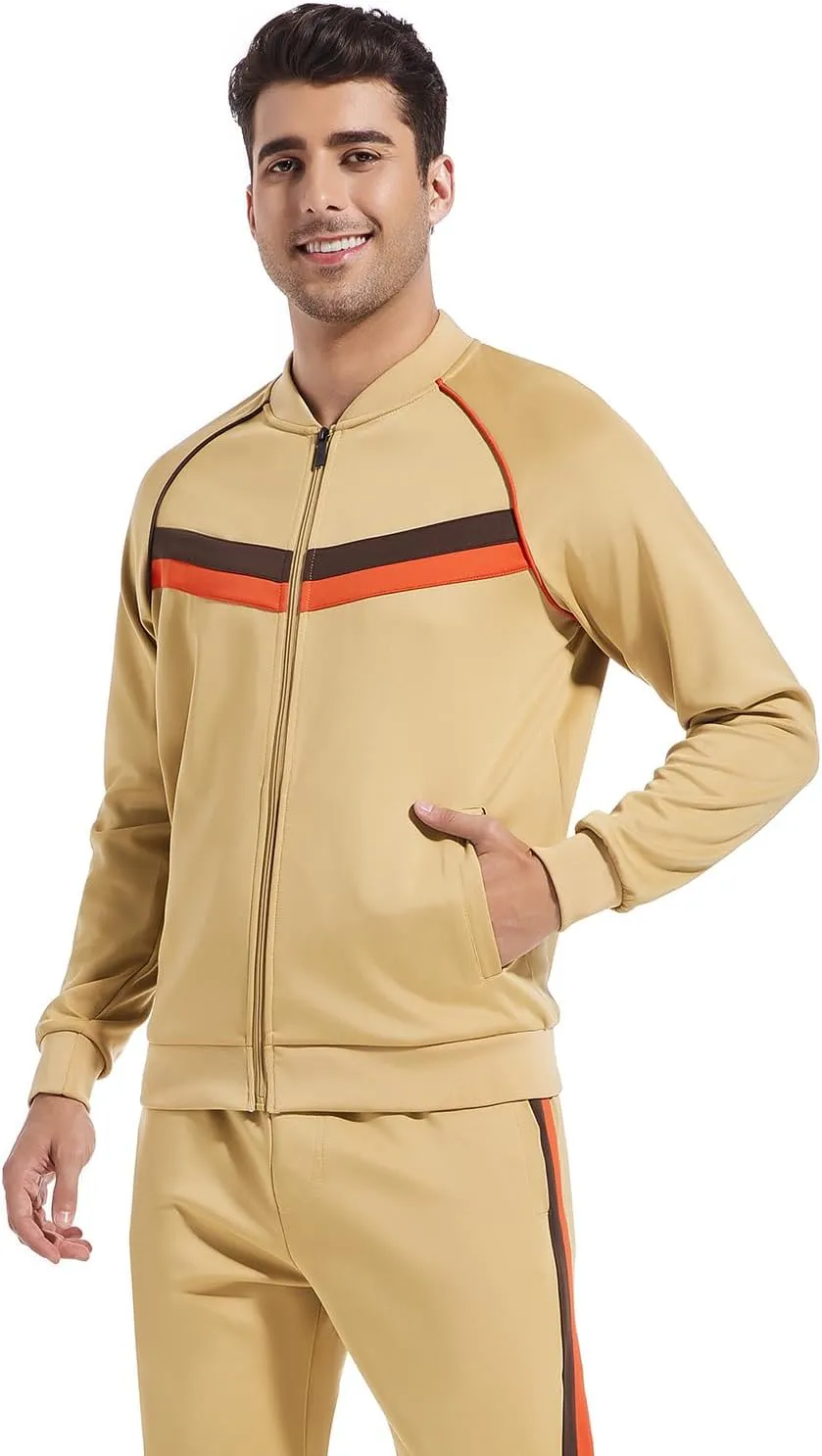 W JIANWANG Track Suits for Men Set Tracksuit Sweatsuits 2 Piece workout outfits