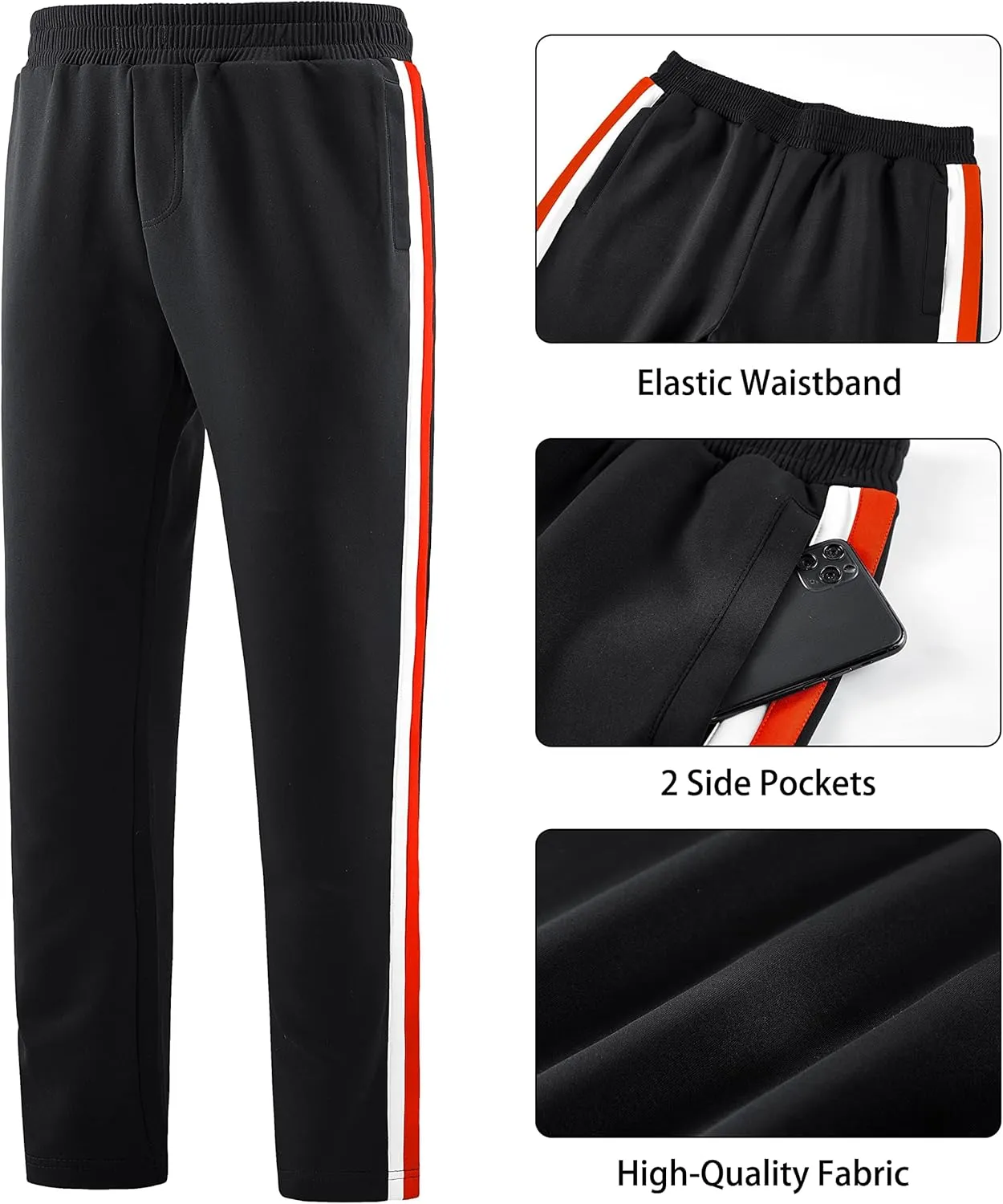 W JIANWANG Track Suits for Men Set Tracksuit Sweatsuits 2 Piece workout outfits