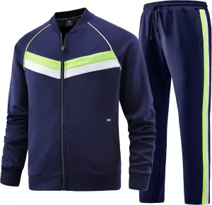 W JIANWANG Track Suits for Men Set Tracksuit Sweatsuits 2 Piece workout outfits