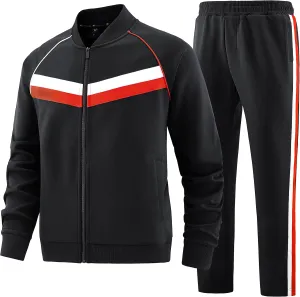 W JIANWANG Track Suits for Men Set Tracksuit Sweatsuits 2 Piece workout outfits