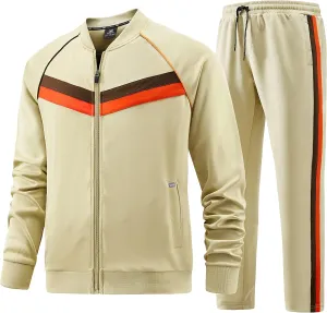 W JIANWANG Track Suits for Men Set Tracksuit Sweatsuits 2 Piece workout outfits