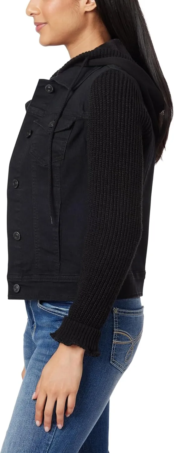 WallFlower Women's Dreamer Denim Jackets Juniors (Standard and Plus)