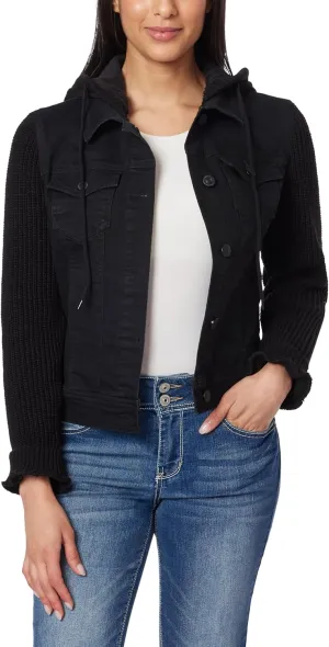 WallFlower Women's Dreamer Denim Jackets Juniors (Standard and Plus)