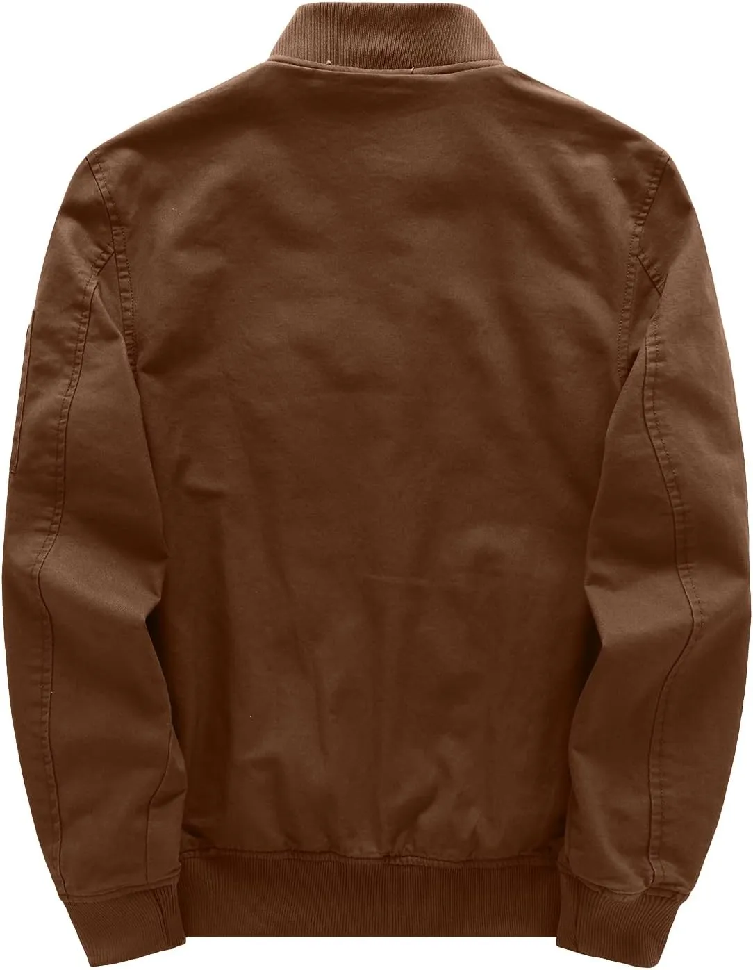 WenVen Men's Lightweight Cotton Flight Bomber Jacket Casual Military Windbreaker