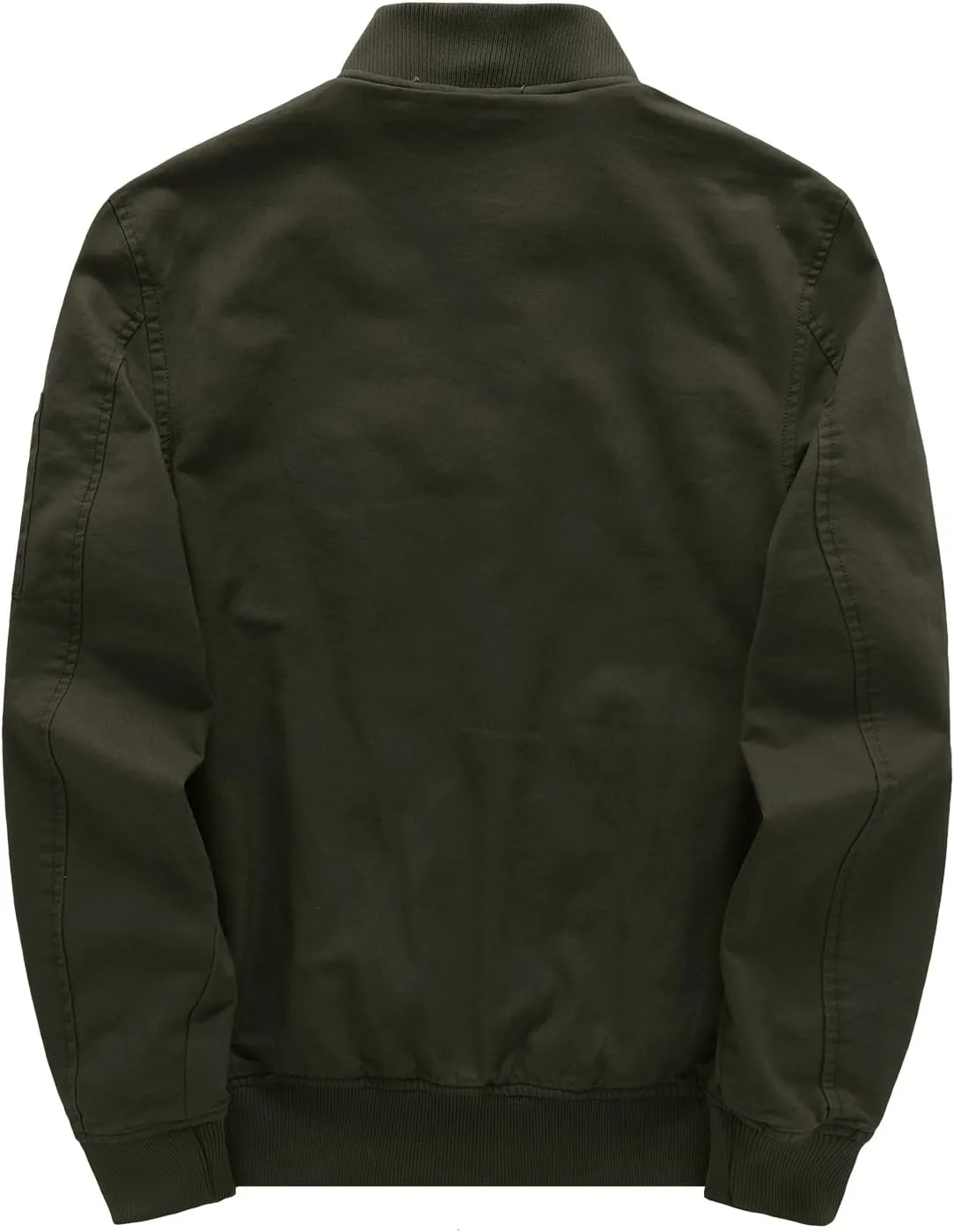 WenVen Men's Lightweight Cotton Flight Bomber Jacket Casual Military Windbreaker