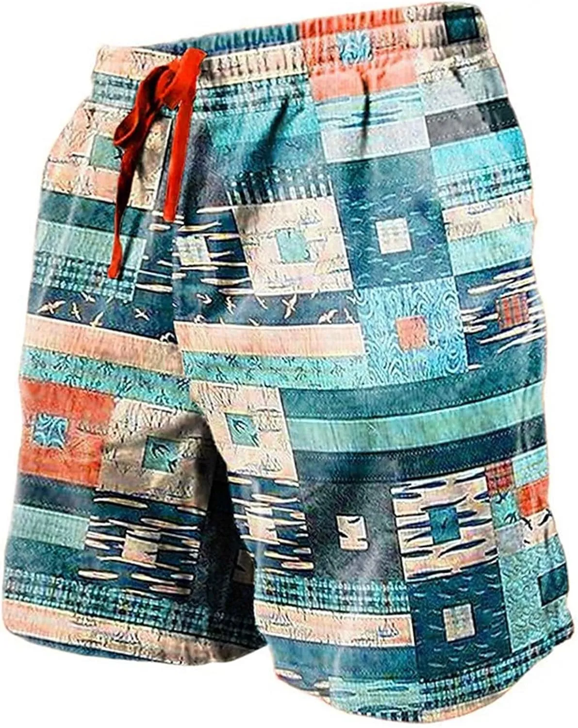 Western Swim Trunks for Men Work Shorts Men's Cotton Pants Elastic Waist Man Cargo Pant