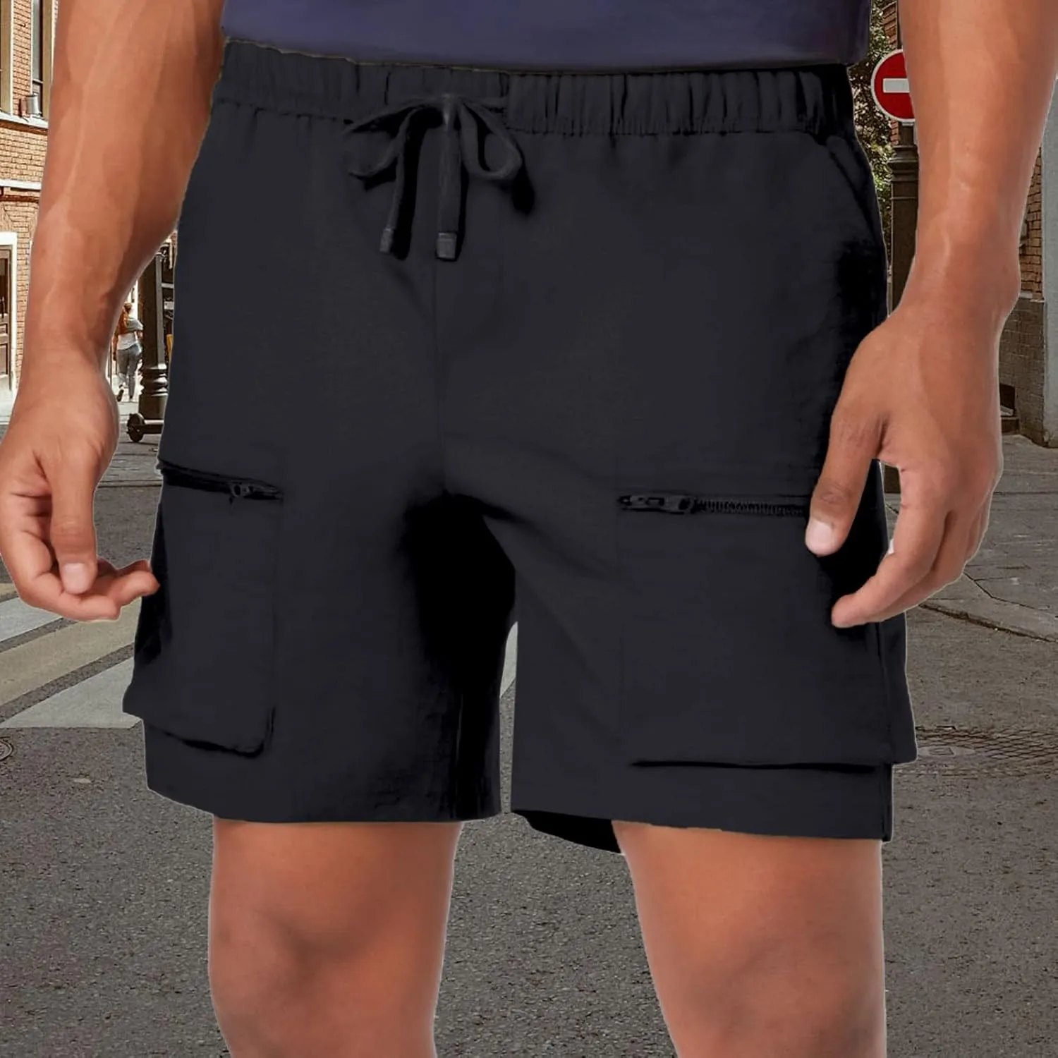 Wide Leg Cargo Shorts for Men Quick Drying Breathable Sports Hiking Shorts Workout Outdoor Athletic Training Short