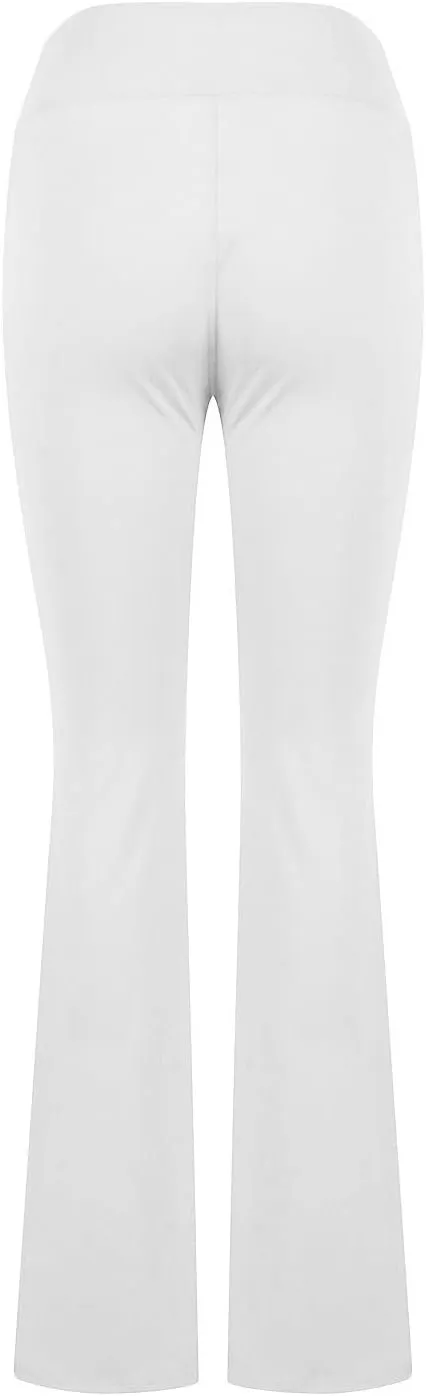 Wide Leg Yoga Pants For Women Long High Waist Work Bootcut Pants Soft Palazzo Trouser Casual Bell Bottom Leggings