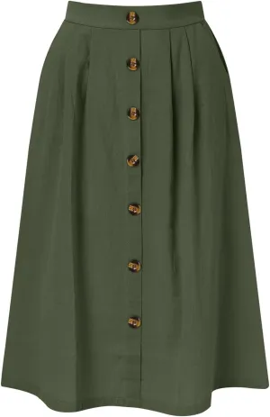Women 2023 Summer Spring Skirt Women Long Button Skirt Solid Color High Waist Fashion Casual A Line Denim Pencil
