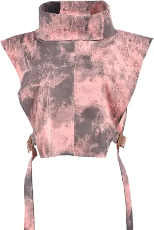 Women Denim Cropped Jacket Summer Fashion Sleeveless Vest Casual Lace-Up Jean Jacket with Buckles Outdoor Clothes