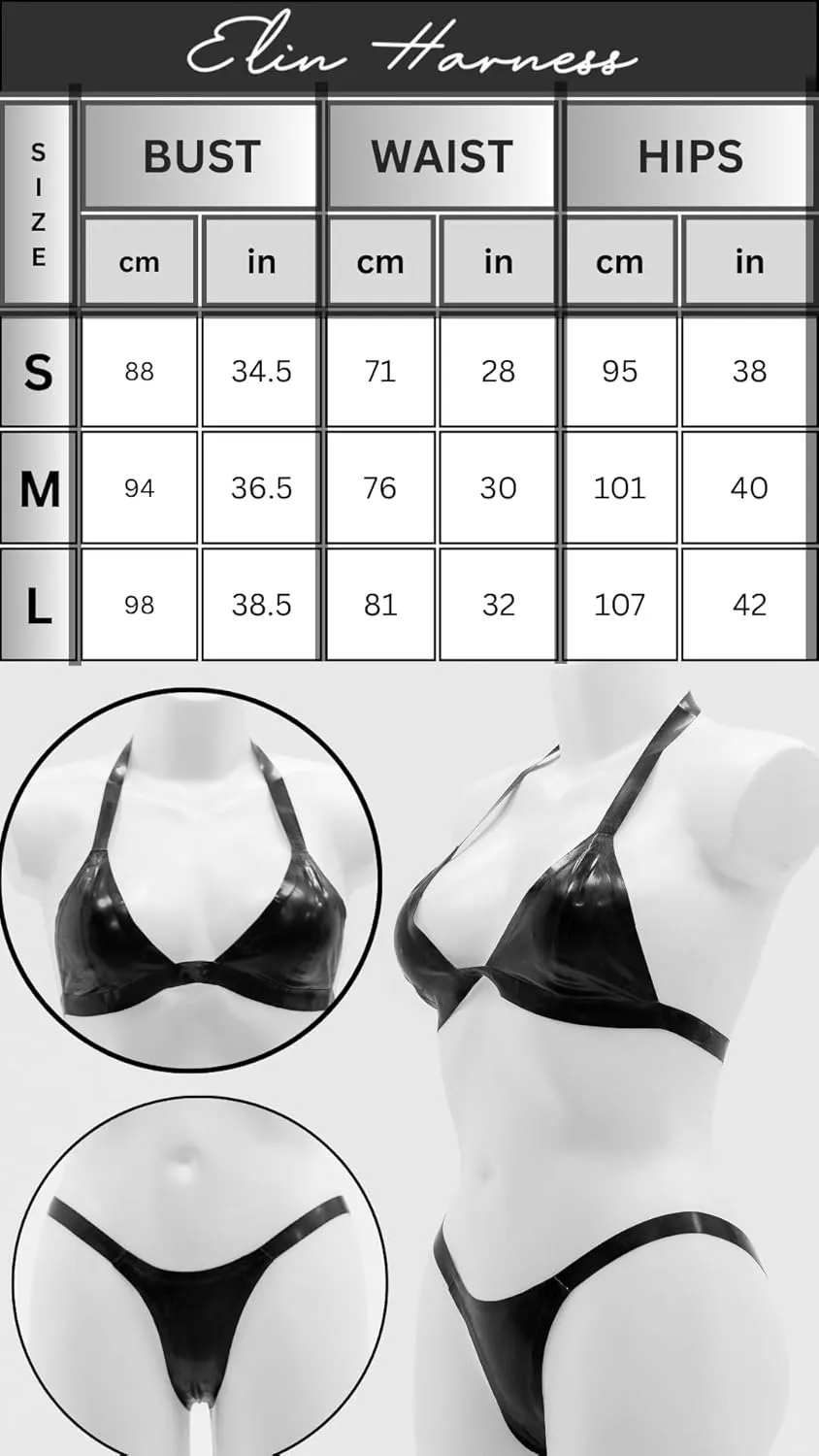 Women Handmade Latex Lingerie. Glossy Bralette Top & Thong Bottoms. Seamless Soft Natural Underwear Set