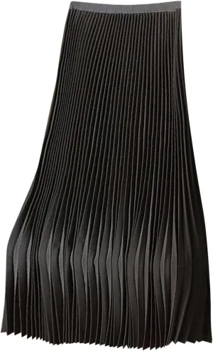 Women Pleated Skirts Plus Size Maxi Skirt High Waisted Midi Skirts Casual Summer Skirt Comfy Long Skirts A Line Skirt